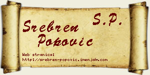 Srebren Popović vizit kartica